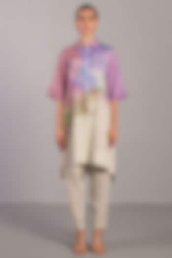 Pastel Multi-Colored Korean Linen Kurta Set by CLOS at Pernia's Pop Up Shop