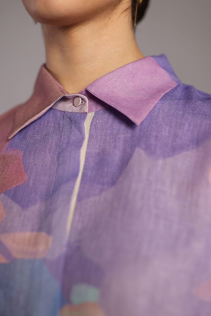 Pastel Multi-Colored Korean Linen Kurta Set by CLOS at Pernia's Pop Up Shop