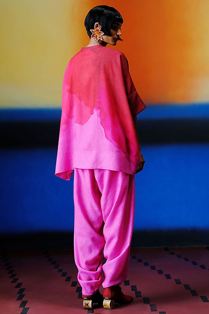 Fuchsia Pink Korean Linen Co-Ord Set by CLOS at Pernia's Pop Up Shop