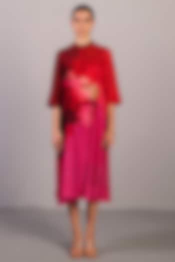 Fuchsia Pink Linen Silk Maxi Summer Dress by CLOS at Pernia's Pop Up Shop
