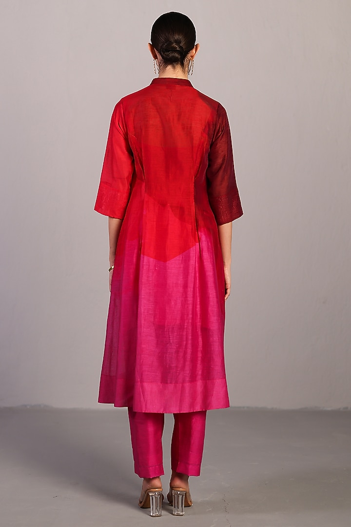 Fuchsia Pink Linen Silk Maxi Summer Dress by CLOS at Pernia's Pop Up Shop