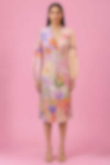 Blush Korean Linen Cutwork Embroidered Midi Vacation Dress by CLOS at Pernia's Pop Up Shop