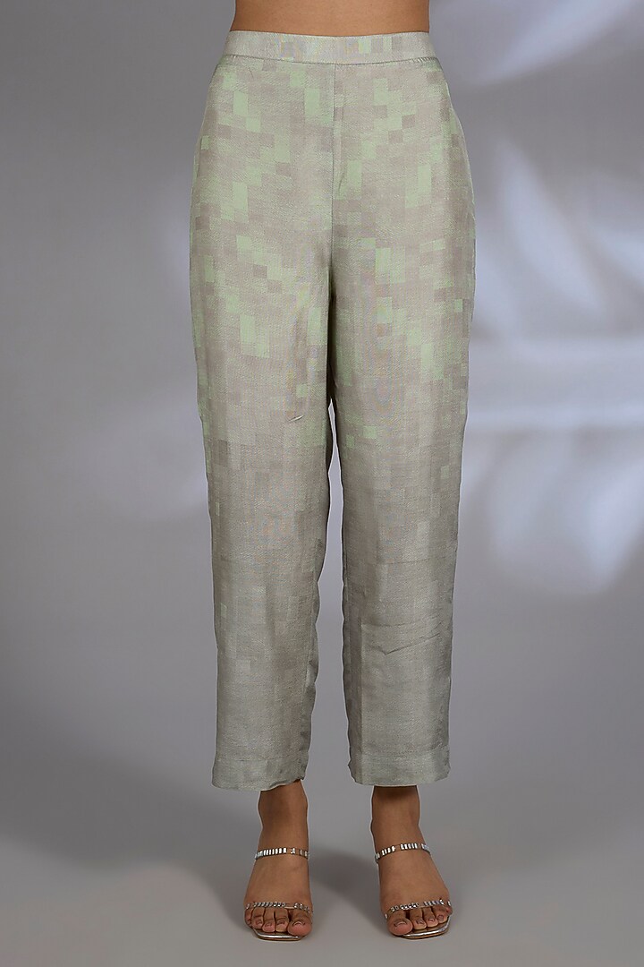 Grey Dupion Silk Kurta Set by CLOS at Pernia's Pop Up Shop