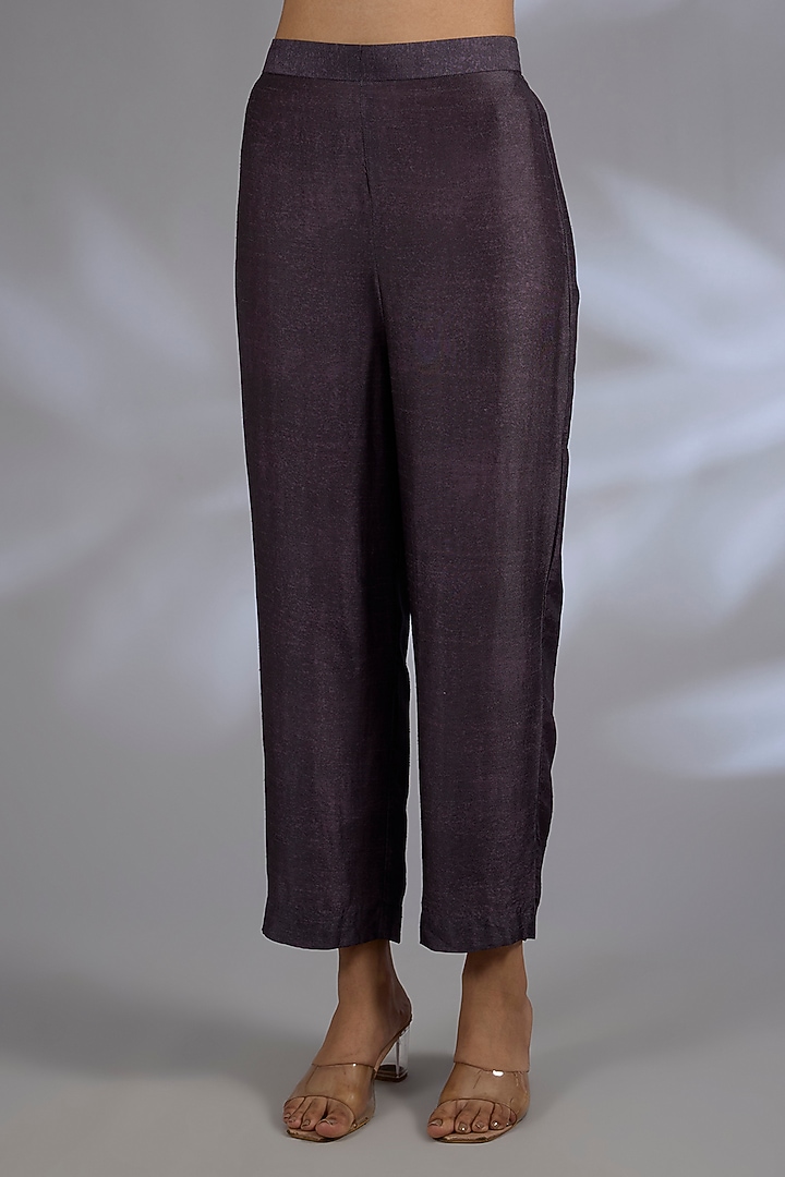 Multi-Colored Dupion Silk Asymmetrical Kurta Set by CLOS at Pernia's Pop Up Shop