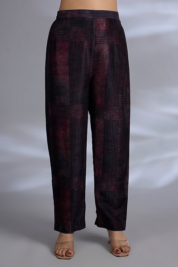 Wine Dupion Silk Kurta Set by CLOS at Pernia's Pop Up Shop