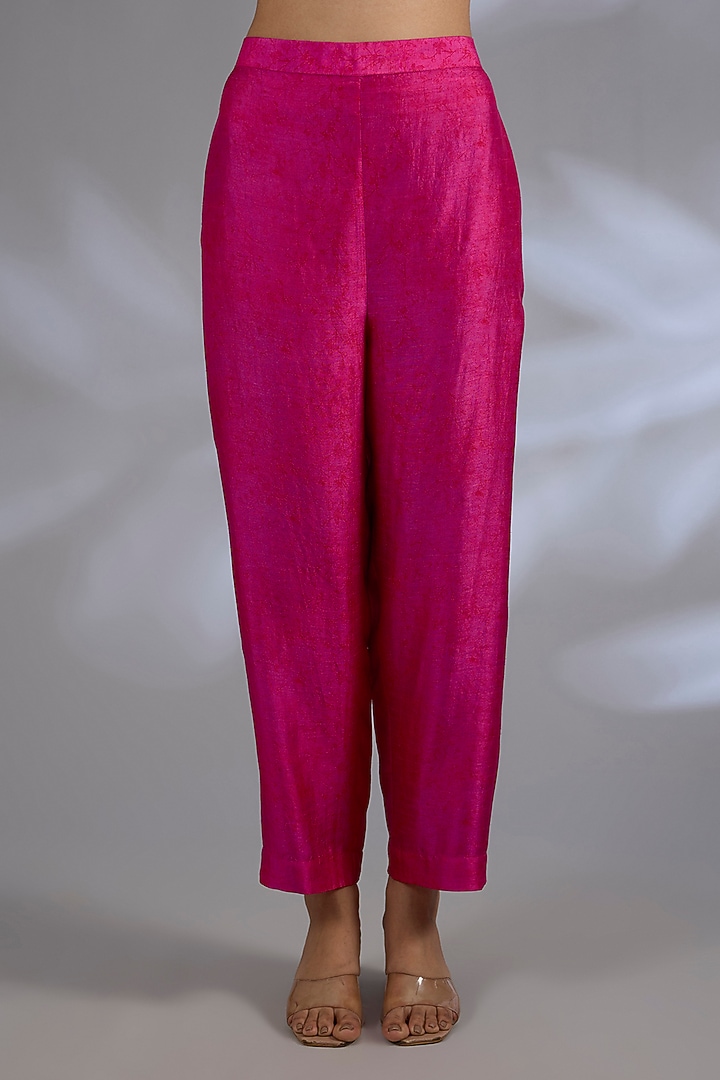 Pink Dupion Silk Kurta Set by CLOS at Pernia's Pop Up Shop