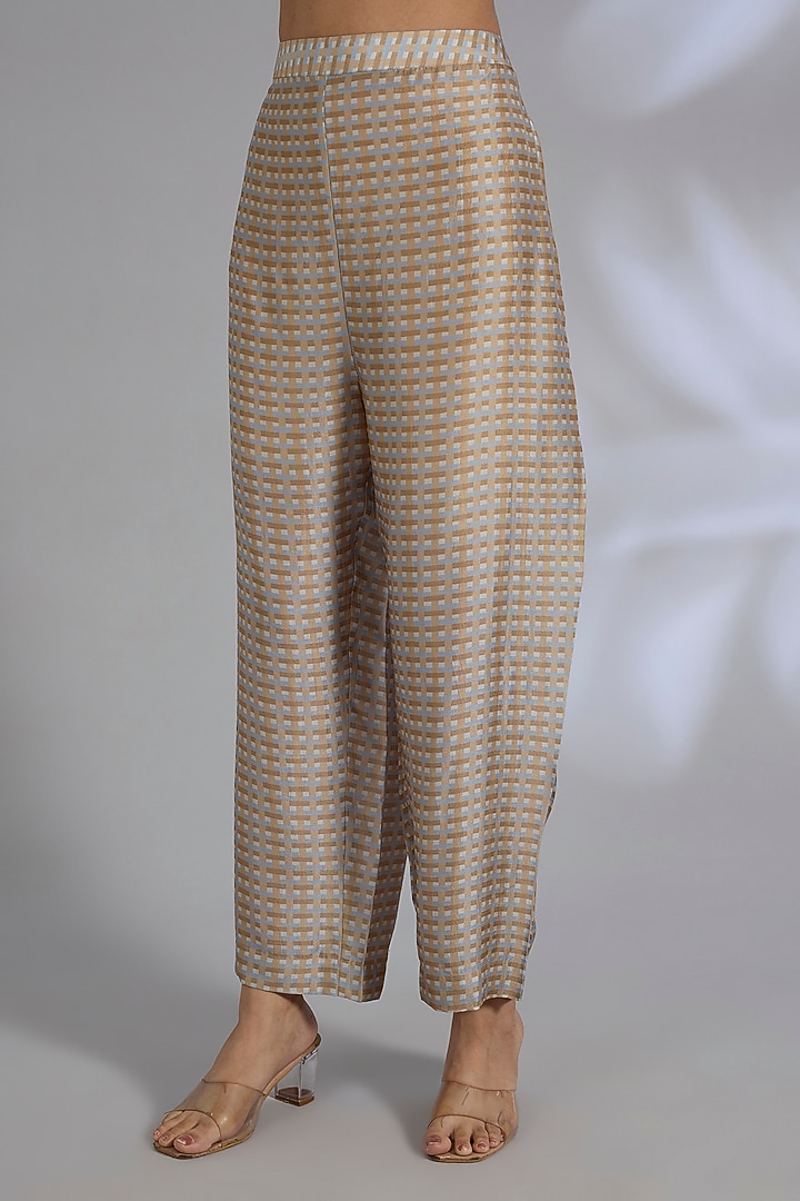 Multi-Colored Dupion Silk Geometric Printed Co-Ord Set by CLOS at Pernia's Pop Up Shop