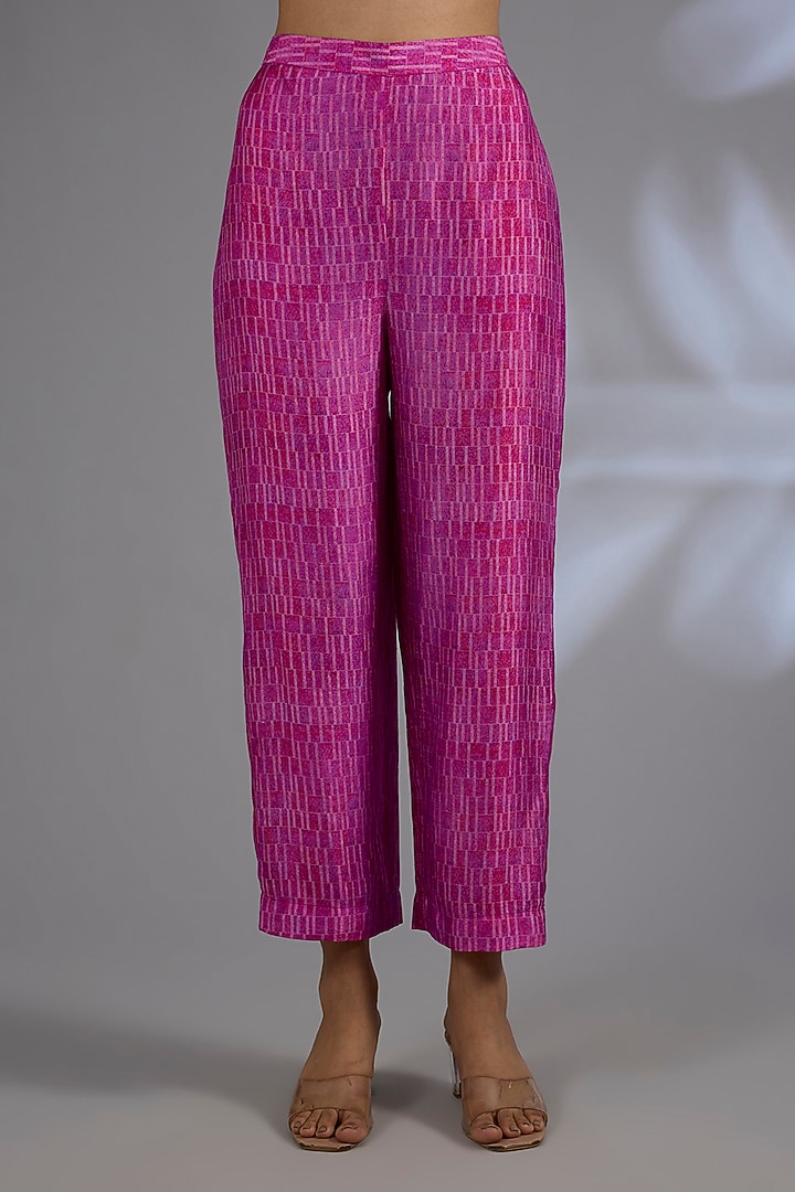 Pink Dupion Silk Kurta Set by CLOS at Pernia's Pop Up Shop