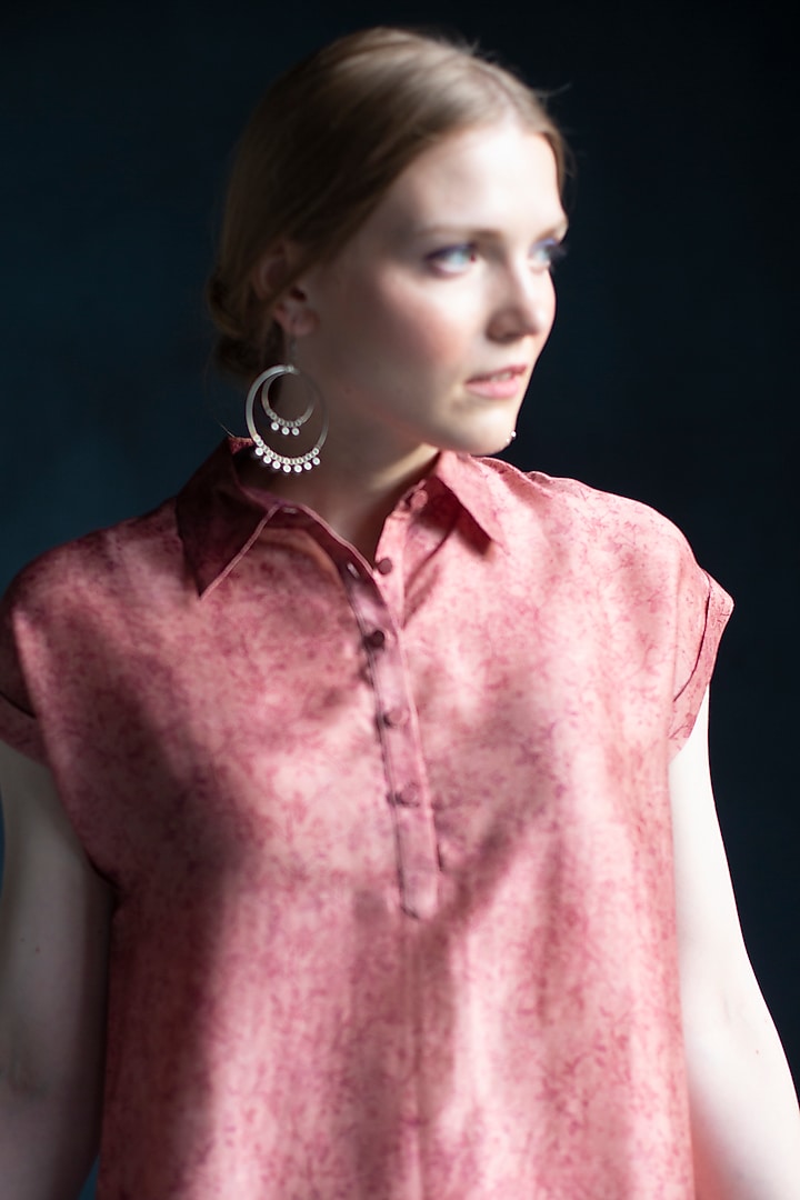 Rose Pink Printed Tunic Set by CLOS at Pernia's Pop Up Shop