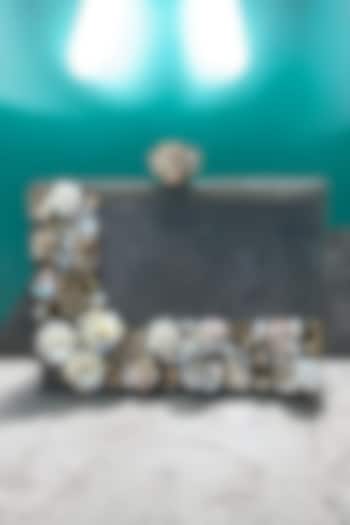 Grey Resin Rhinestones Embellished Clutch by A Clutch Story at Pernia's Pop Up Shop