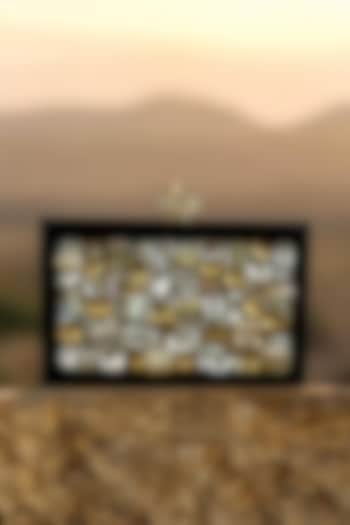 Black Resin Rhinestones Embellished Clutch by A Clutch Story at Pernia's Pop Up Shop