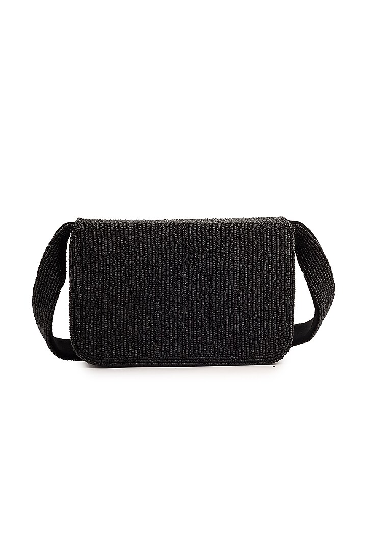 Black Velvet Floral Beadwork Handcrafted Purse by A Clutch Story at Pernia's Pop Up Shop