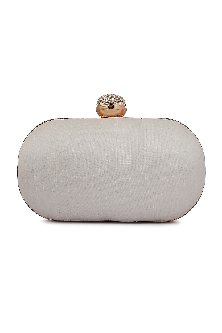 Gold Silk Hand Embroidered Clutch by A Clutch Story at Pernia's Pop Up Shop