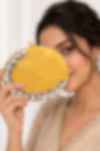 Yellow Resin Crystal Embellished Clutch by A Clutch Story at Pernia's Pop Up Shop