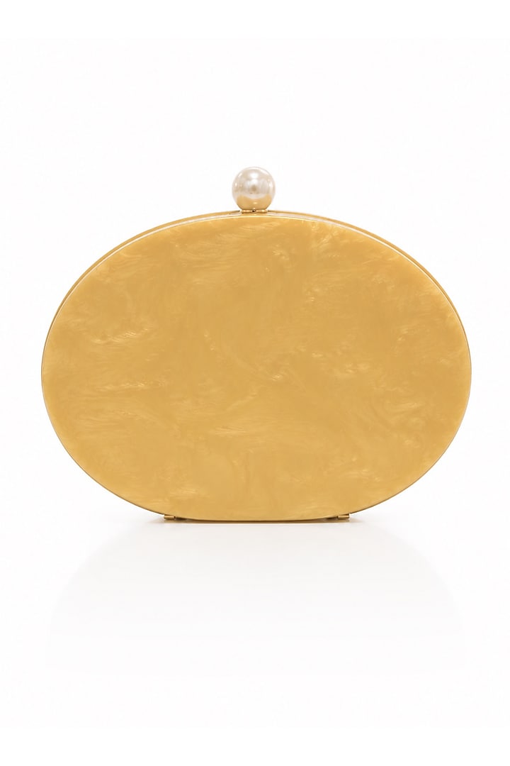 Yellow Resin Crystal Embellished Clutch by A Clutch Story at Pernia's Pop Up Shop
