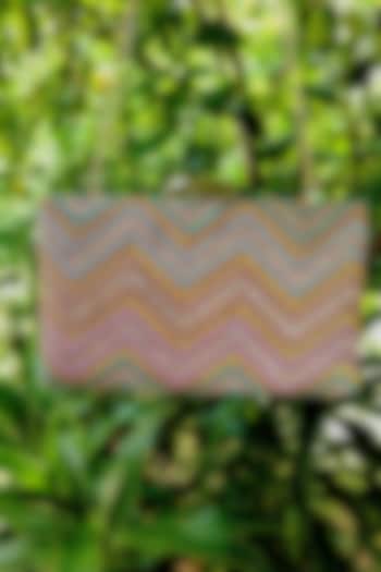 Purple Silk Embroidered Rectangle Box Clutch by A Clutch Story at Pernia's Pop Up Shop