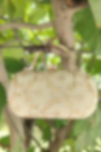 Gold Silk Sequins Embroidered Rectangle Clutch by A Clutch Story at Pernia's Pop Up Shop