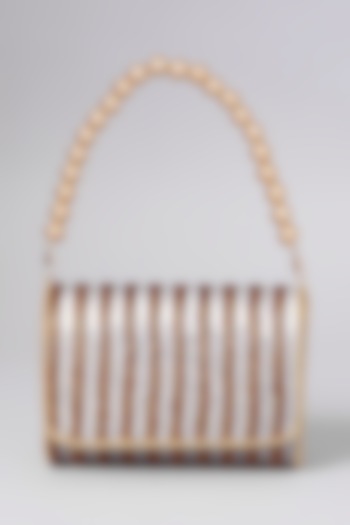 Antique Gold Hand Embroidered Clutch by A Clutch Story at Pernia's Pop Up Shop