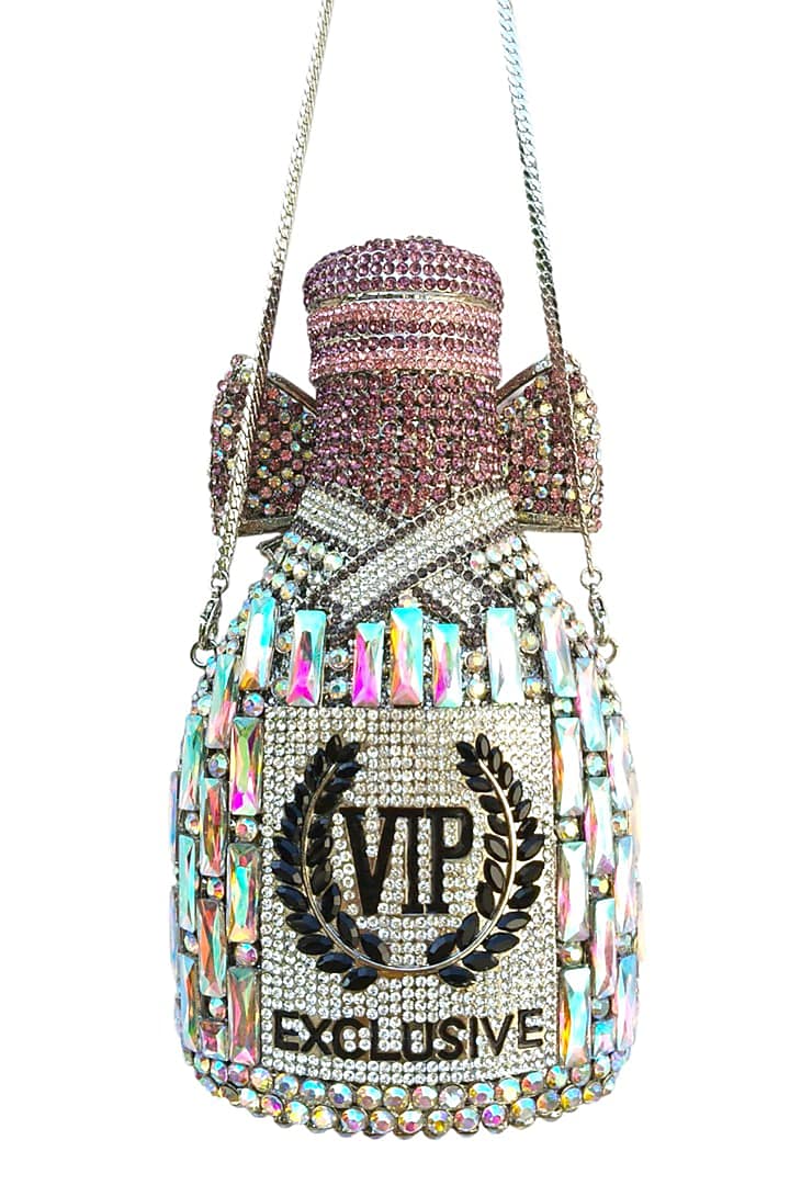 Pink Diamond Rhinestone Champagne Clutch by A Clutch Story at Pernia's Pop Up Shop