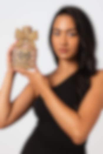 Rose Gold Diamond Rhinestone Champagne Clutch by A Clutch Story at Pernia's Pop Up Shop