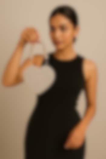 Silver Diamond Rhinestone Heart Shaped Clutch by A Clutch Story at Pernia's Pop Up Shop