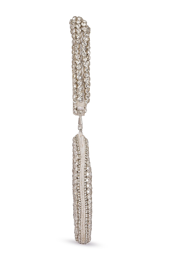 Silver Diamond Rhinestone Heart Shaped Clutch by A Clutch Story at Pernia's Pop Up Shop