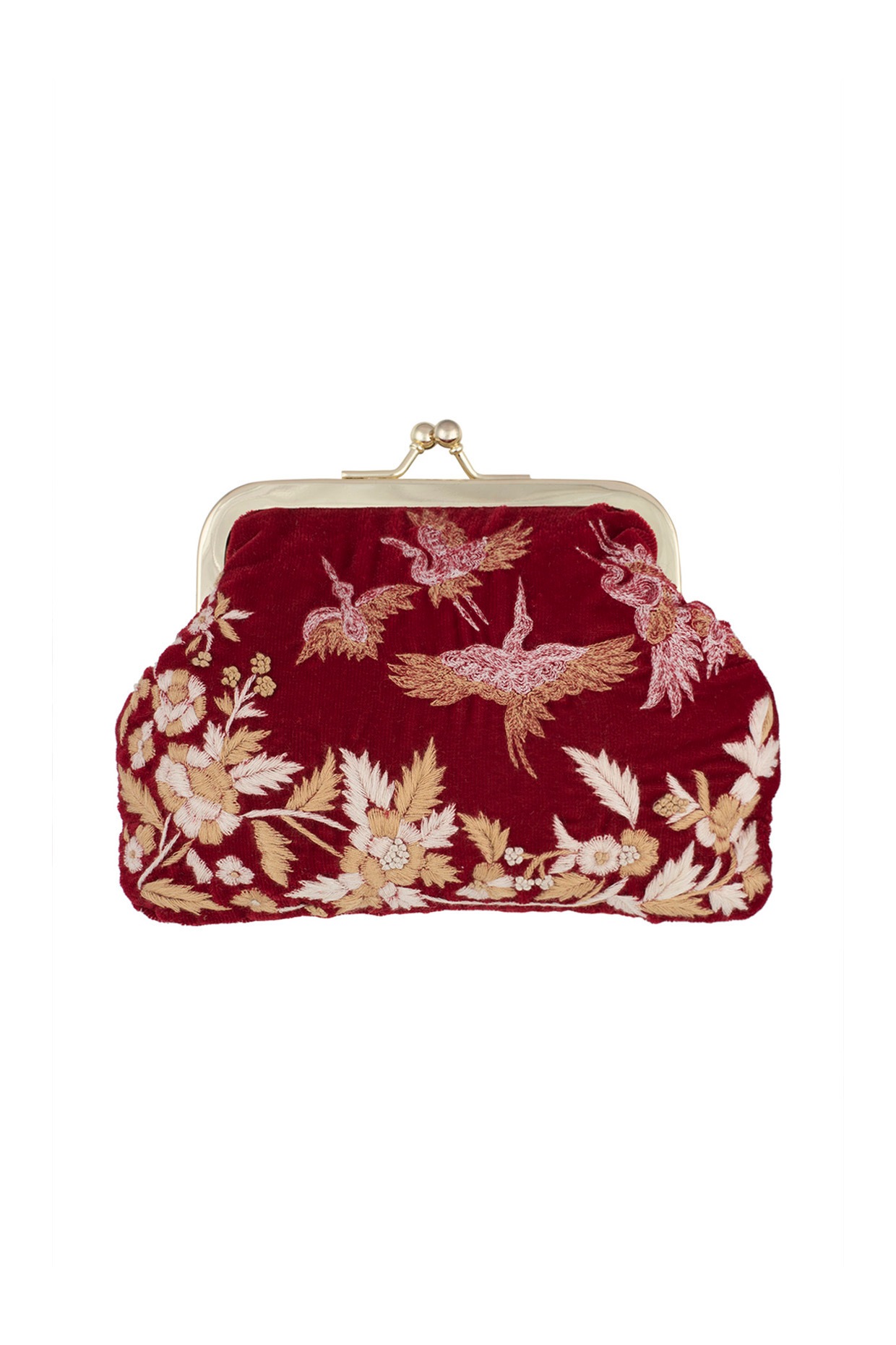 deep red clutch