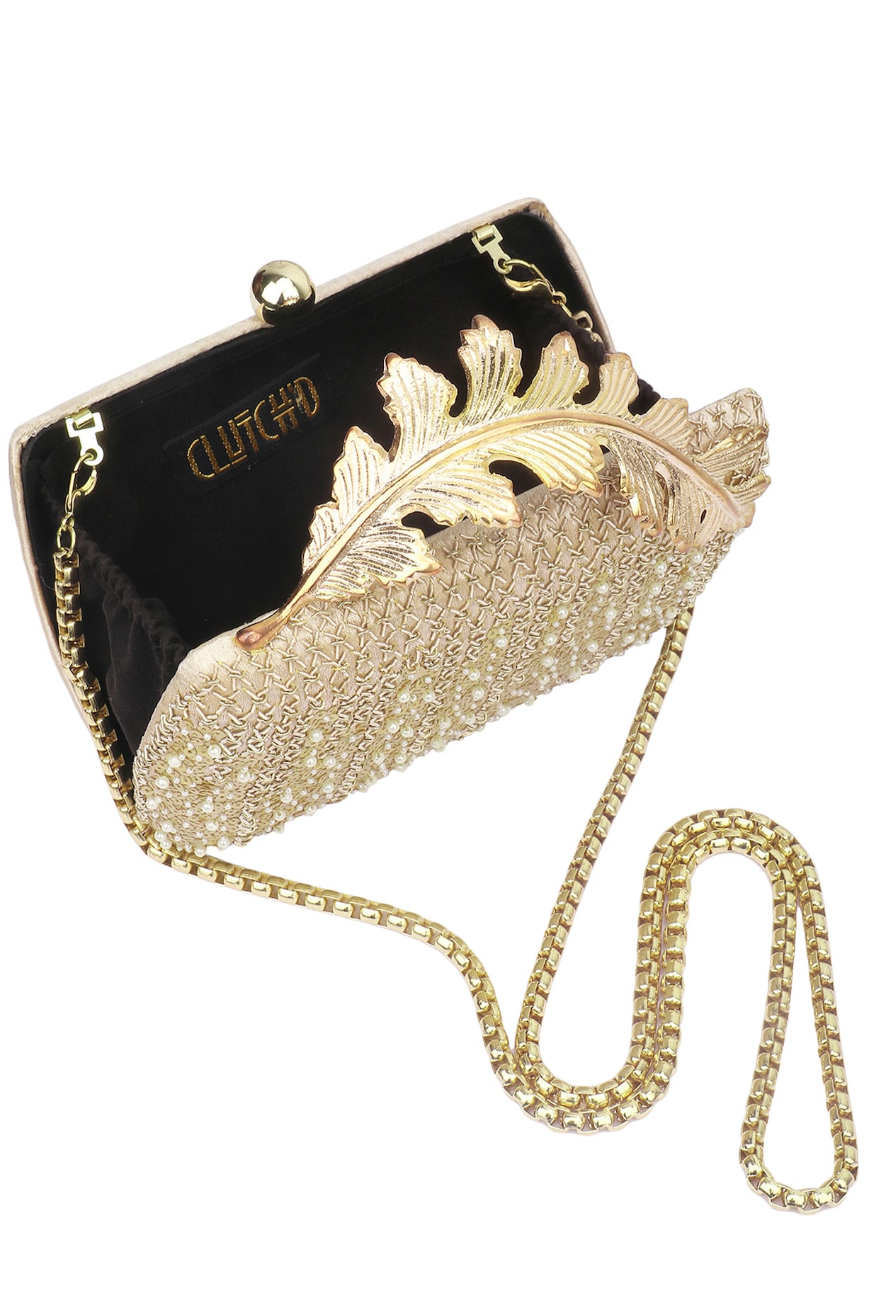 Sequins Work Clutch main image 1