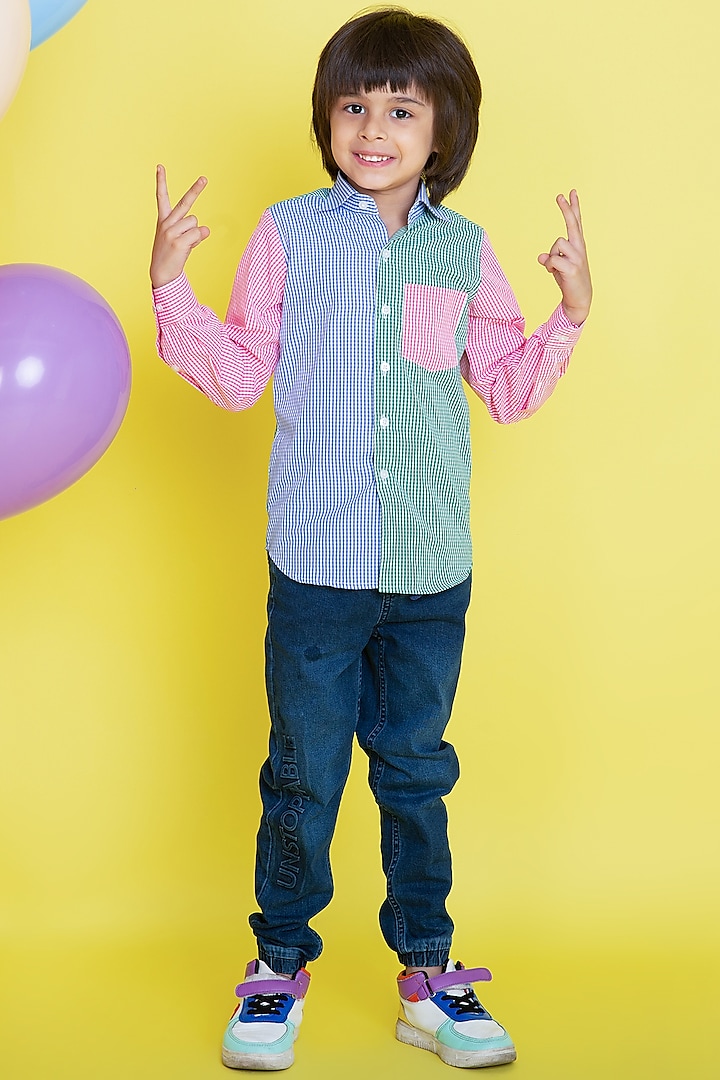 Multi-Coloured Cotton Shirt For Boys by Little Boys Closet