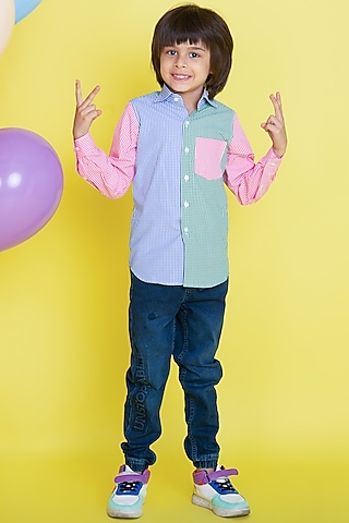 Multi-Coloured Cotton Shirt For Boys by Little Boys Closet