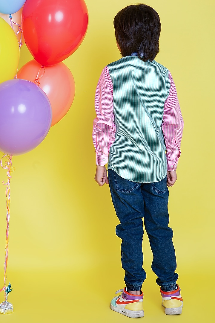 Multi-Coloured Cotton Shirt For Boys by Little Boys Closet at Pernia's Pop Up Shop