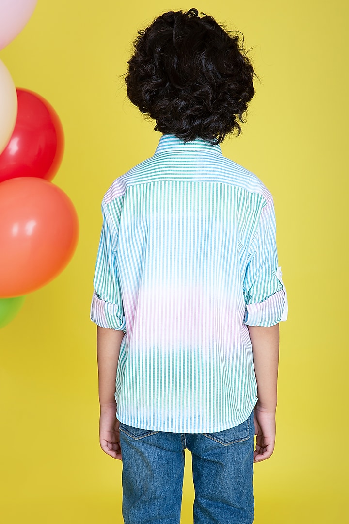 Multi-Coloured Cotton Shirt For Boys by Little Boys Closet at Pernia's Pop Up Shop