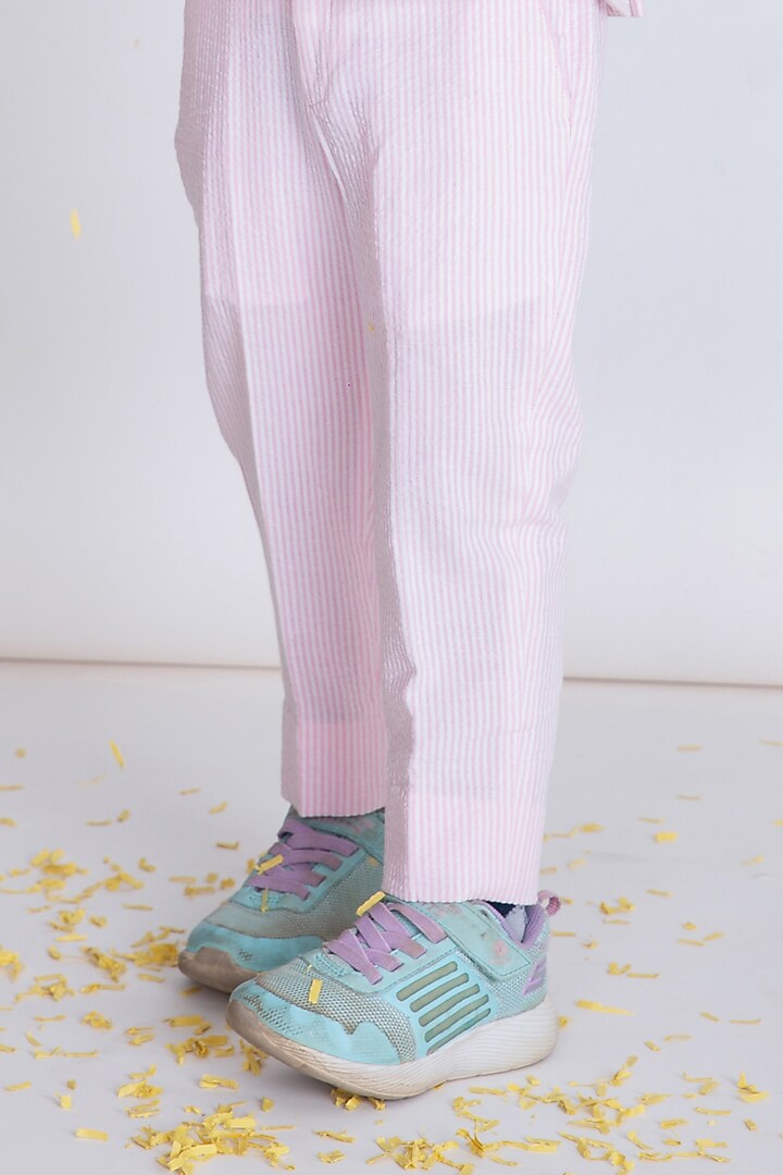 Light Pink Cotton Blazer For Boys by Little Boys Closet at Pernia's Pop Up Shop