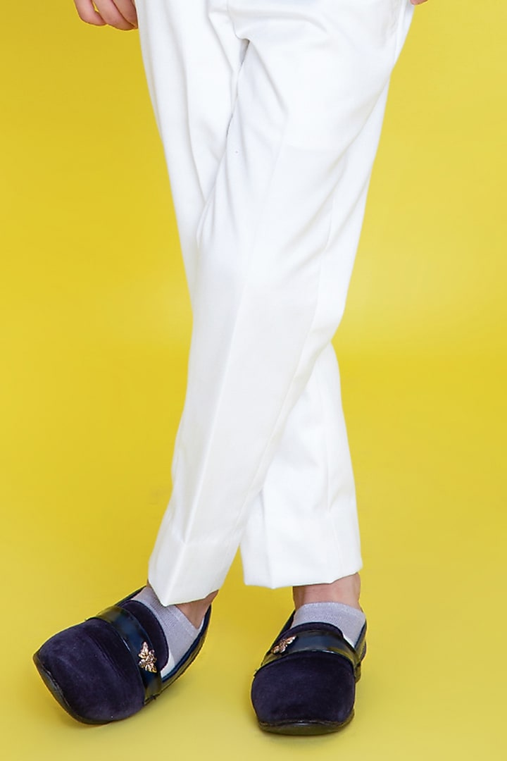 Navy Blue Polyester Suiting Blazer Set For Boys by Little Boys Closet at Pernia's Pop Up Shop