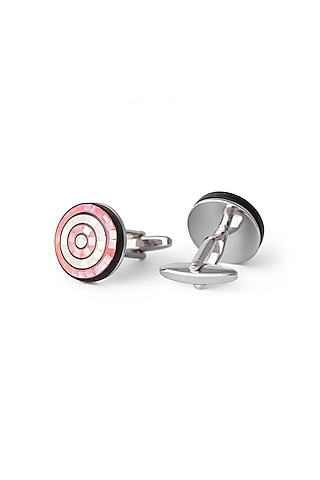 Pink & Yellow Mother Of Pearl Cufflinks by Closet Code