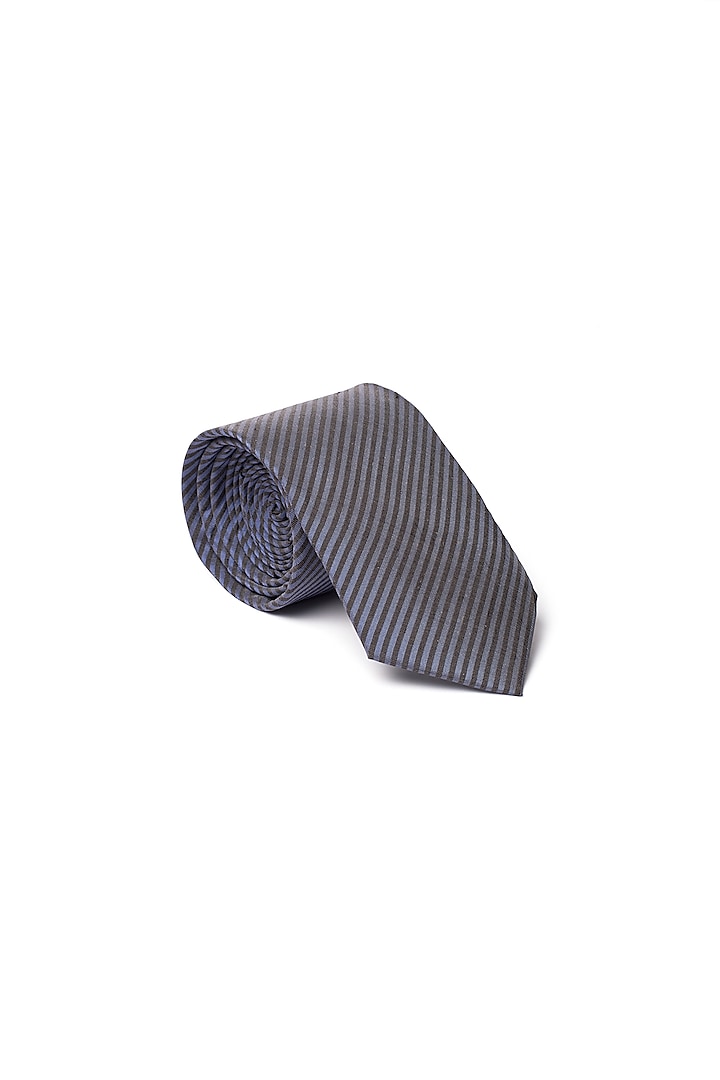 Blue Stripes Printed Tie by Closet Code