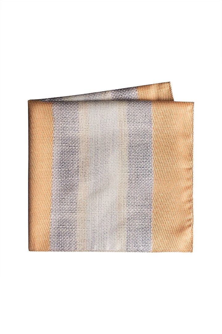 Yellow & Grey Pocket Square by Closet Code