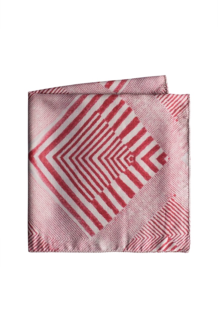 Red & Grey Pocket Square by Closet Code