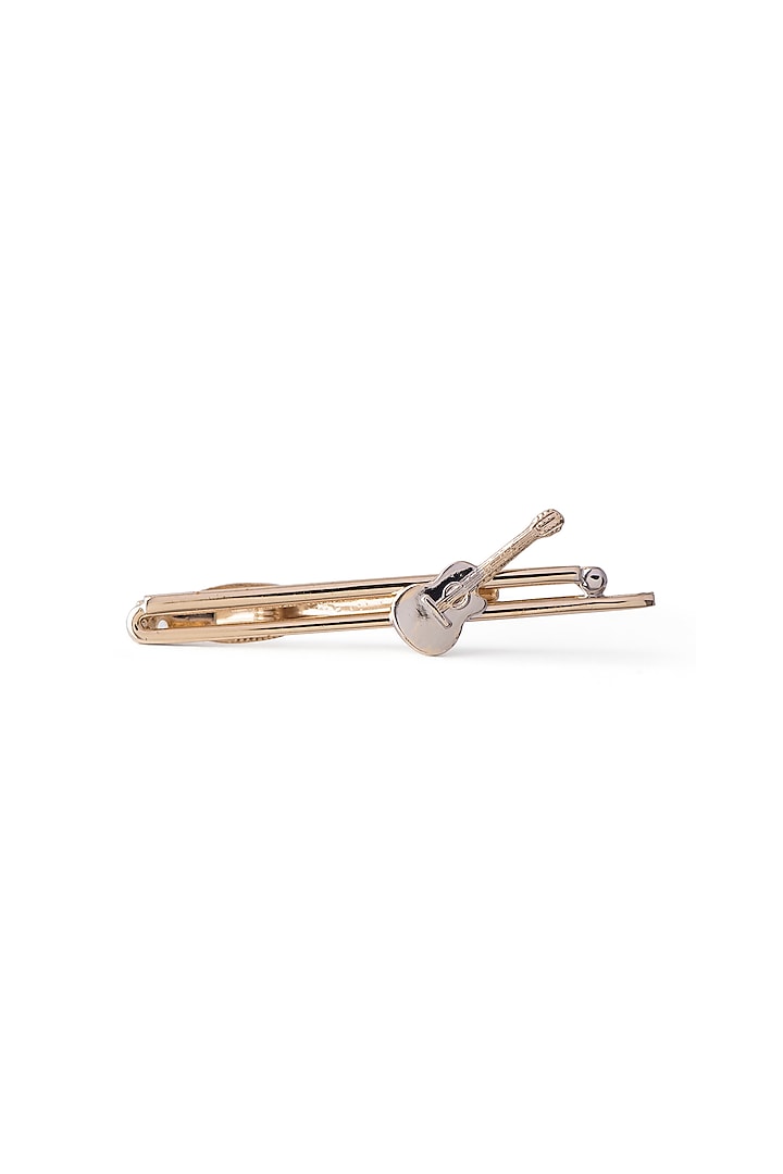 Gold & Silver Finish Guitar Tie Pin by Closet Code