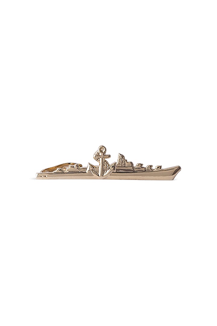 Gold Finish Ship Tie Pin by Closet Code