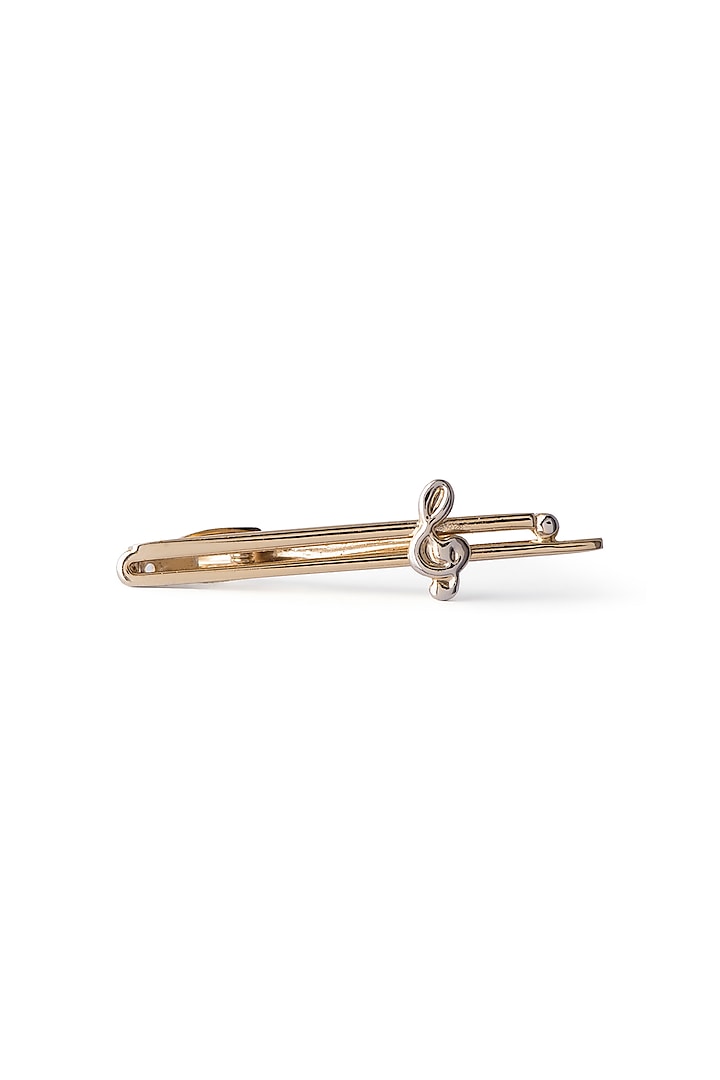 Gold & Silver Finish Music Note Tie Pin by Closet Code
