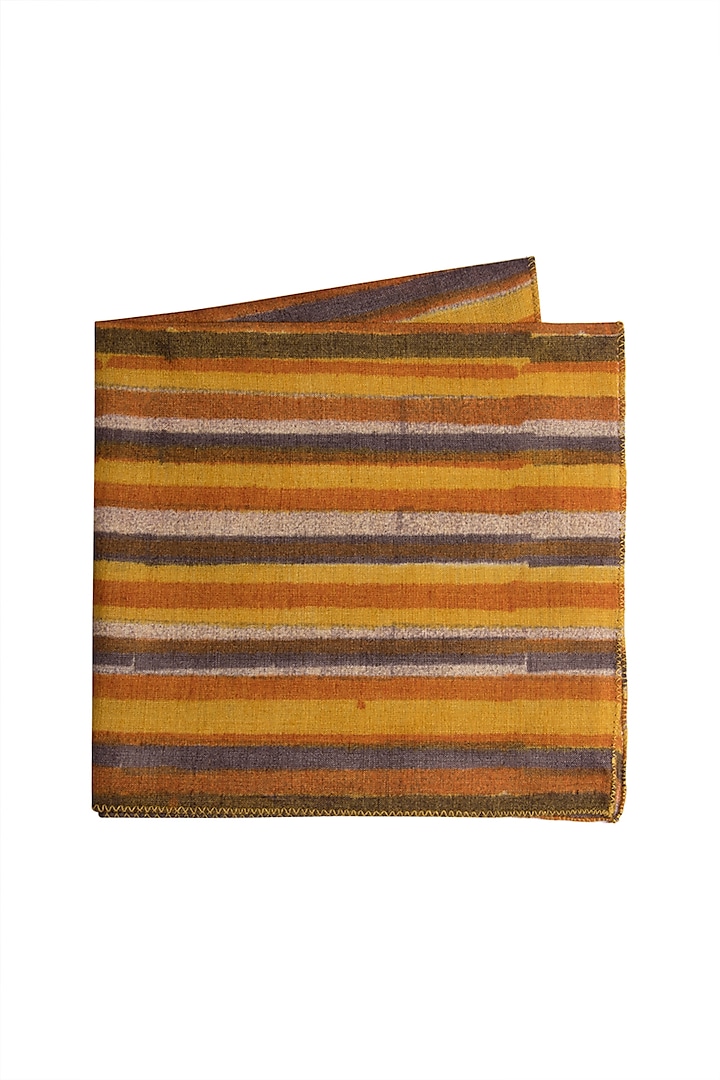 Mustard Yellow Striped Pocket Square by Closet Code
