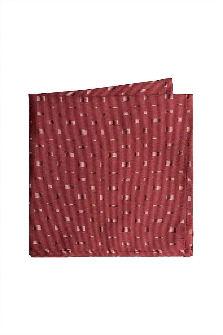 Red Cotton Pocket Square by Closet Code