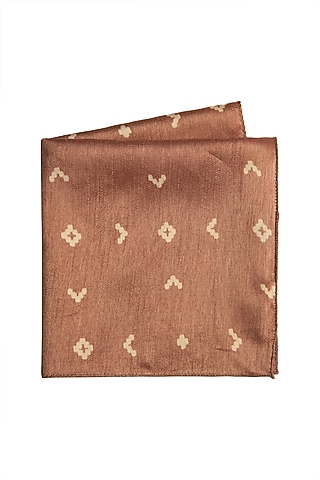 Copper Cotton Silk Pocket Square by Closet Code