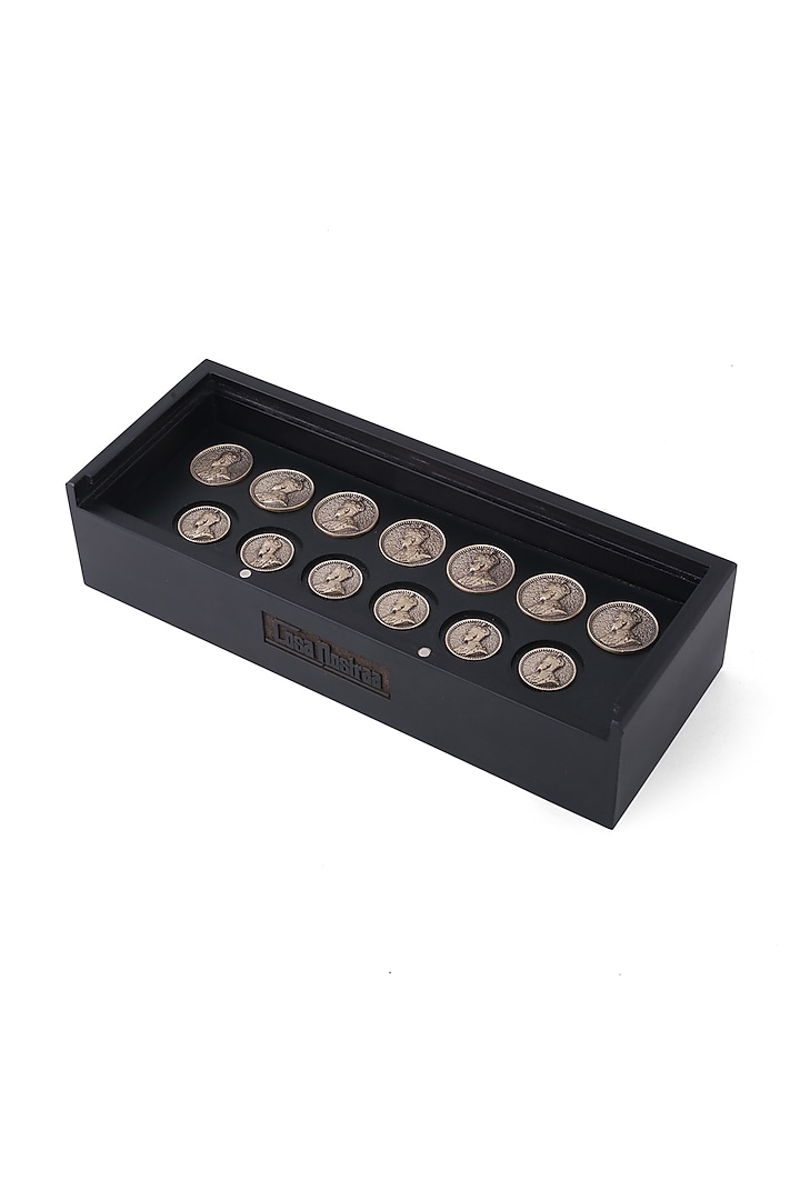 Antique Gold Prince V Buttons (Set of 13) by Cosa Nostraa at Pernia's Pop Up Shop