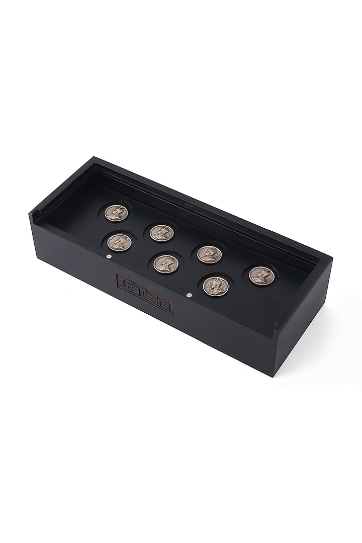 Antique Gold Prince V Brass Buttons (Set of 7) by Cosa Nostraa at Pernia's Pop Up Shop