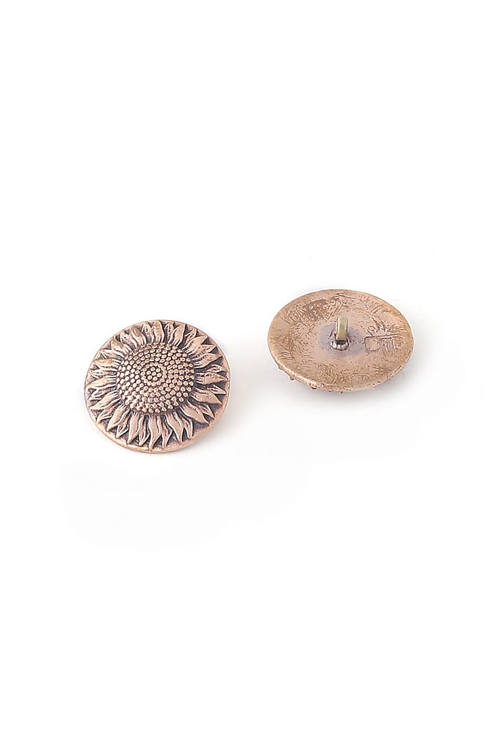 Antique Gold Sunflower Buttons (Set of 7) by Cosa Nostraa at Pernia's Pop Up Shop