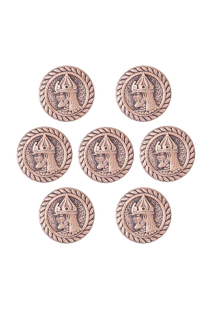 Antique Gold Alexander Nevsky Buttons (Set of 7) by Cosa Nostraa at Pernia's Pop Up Shop