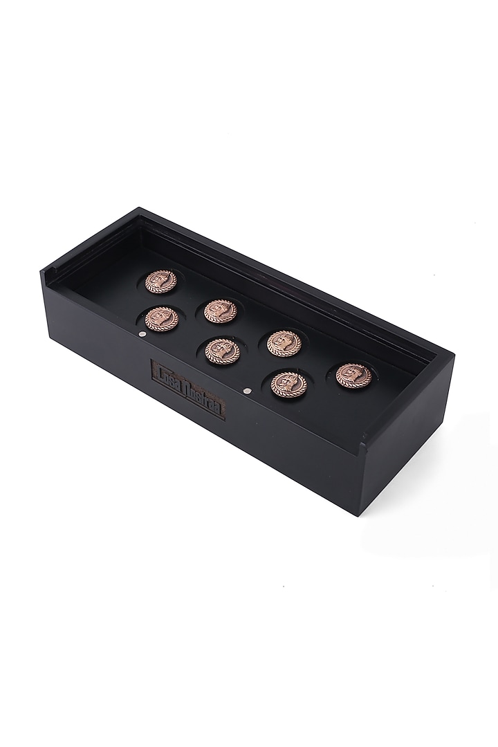 Antique Gold Alexander Nevsky Buttons (Set of 7) by Cosa Nostraa at Pernia's Pop Up Shop