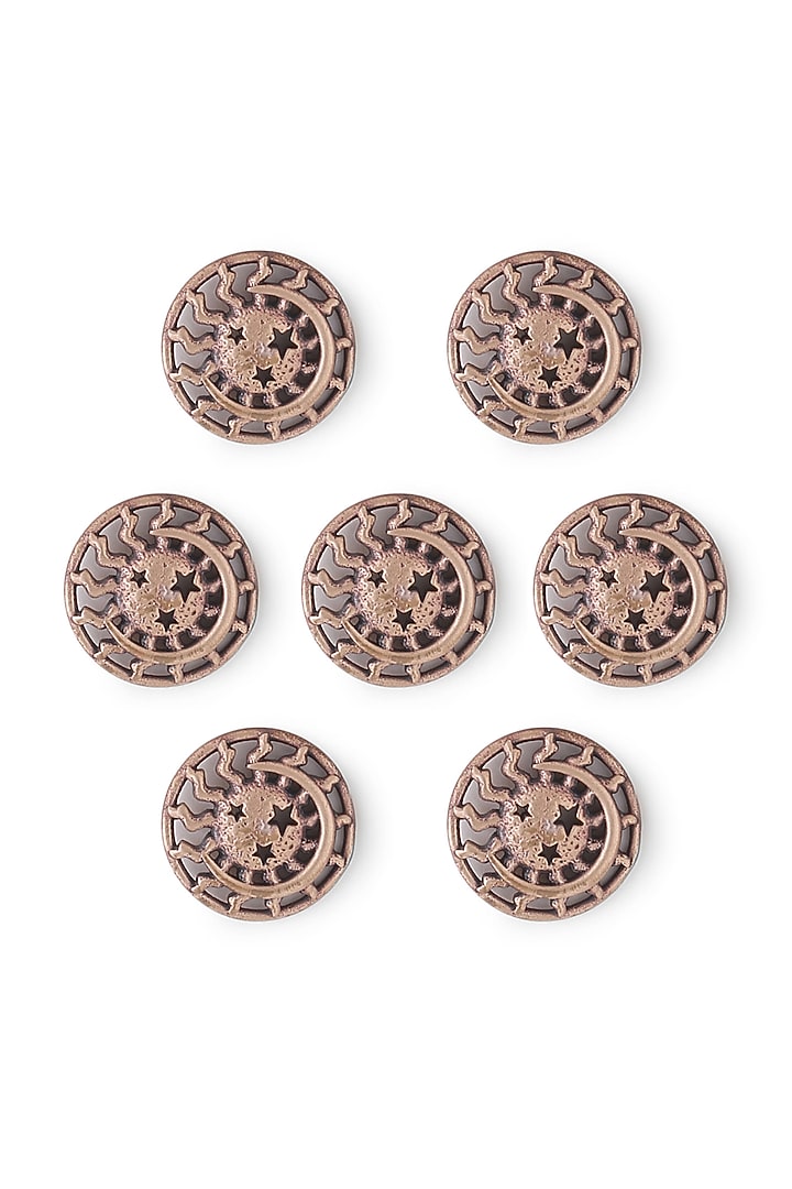 Antique Gold Sun & Moon Buttons (Set of 7) by Cosa Nostraa at Pernia's Pop Up Shop